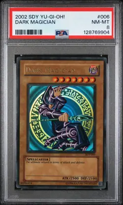 2002 YU-GI-OH! STARTER DECK: YUGI #006 DARK MAGICIAN PSA 8 - Image 1