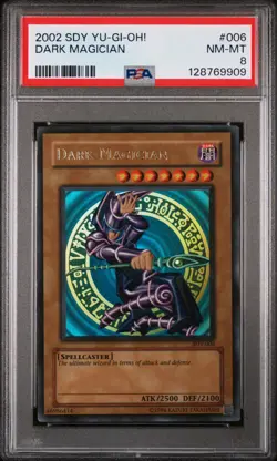 2002 YU-GI-OH! STARTER DECK: YUGI #006 DARK MAGICIAN PSA 8 - Image 1