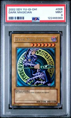 2002 YU-GI-OH! STARTER DECK: YUGI #006 DARK MAGICIAN PSA 9 - Image 1