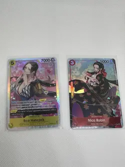 Bandai One Piece Card Game Boa Hancock & Nico Robin Holo FILM ST01 Lot - Image 1