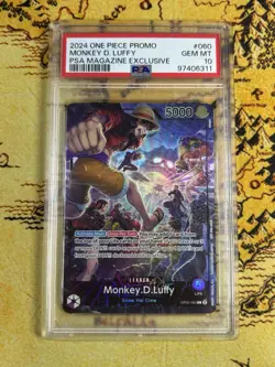 One Piece 2024 Monkey D. Luffy PSA Magazine Exclusive Promo English #060 PSA 10 - Image 1