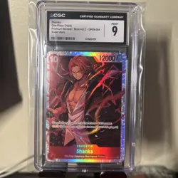 One Piece CCG Shanks OP09-004 SR Foil Premium Booster Vol 2 English CGC 9 - Image 1