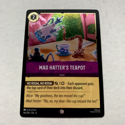 Mad Hatter's Teapot 66/204 Disney Lorcana Azurite Sea Common Cold Foil Card NM - Image 1