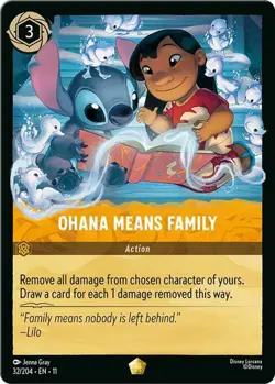 1x Ohana Means Family - 32/204 - Legendary NM-Mint Disney Lorcana: Winterspell L - Image 1