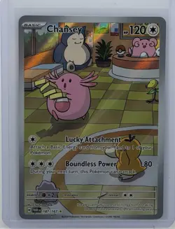 Pokemon TCG Chansey Illustration Twilight Masquerade Card 187/167 NM - Image 1
