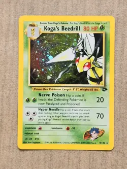 Pokemon TCG Koga's Beedrill Gym Challenge Holo Rare Card 9/132 - Image 1