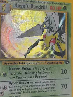 Pokemon TCG Koga's Beedrill Gym Challenge Holo Rare Card 9/132 - Image 4