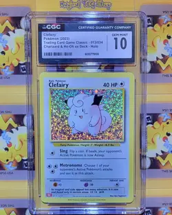 Pokemon Clefairy 013/034 Holo CLC Trading Card Game Classic CGC 10 Gem Mint - Image 1