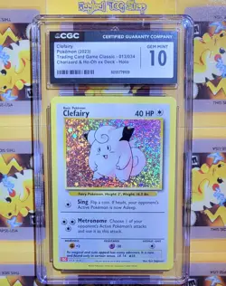 Pokemon Clefairy 013/034 Holo CLC Trading Card Game Classic CGC 10 Gem Mint - Image 3