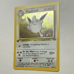 Pokemon Wigglytuff Jungle 1st Edition Holo Rare 80 HP Card 16/64 1999 English - Image 3