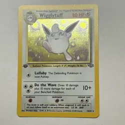 Pokemon Wigglytuff Jungle 1st Edition Holo Rare 80 HP Card 16/64 1999 English - Image 4