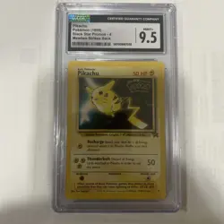 CGC 9.5 MINT+ Pikachu # 4 WB Movie WOTC Black Star PROMO Pokemon Card - Image 1