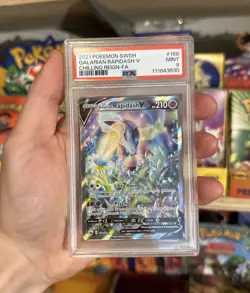 2021 POKEMON SWORD & SHIELD CHILLING REIGN FULL ART/GALARIAN RAPIDASH V PSA 9 - Image 1