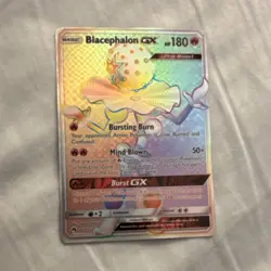 Pokemon Blacephalon GX Sm-Lost Thunder Secret Rare Full Art Card 219/214 180 HP - Image 1