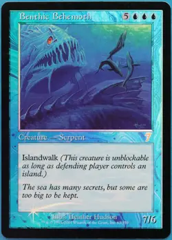 Benthic Behemoth FOIL 7th Edition NM Blue Rare MAGIC CARD (ID# 513796) ABUGames - Image 1
