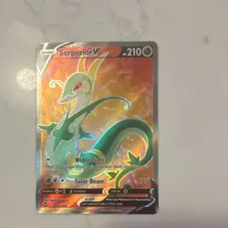 Pokemon Serperior V Ultra Rare Full Art Holo Card 170/195 Silver Tempest - Image 1
