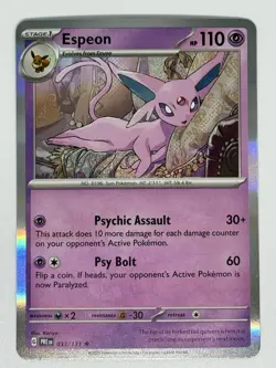 Espeon Holo 033/131 Prismatic Evolutions Pokemon Card NM - Image 1
