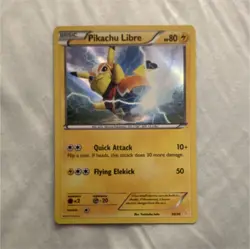 Pokemon Pikachu Libre XY Trainer Kit Promo Holo Card 30/30 - 80 HP - Thunder - Image 1