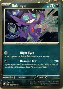 Sableye (Cosmos Holo) Holo Rare Miscellaneous Cards & Products 136/193 NM - Image 1
