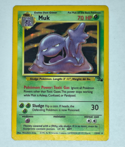 Muk 13/62 Holo Rare - Fossil - Pokemon Trading Card Game TCG - MP - Image 1