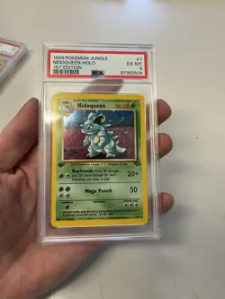 Pokemon Nidoqueen TCG Jungle Holo Card 7/64 1st Edition Holo Rare PSA 6 EX-MT - Image 1