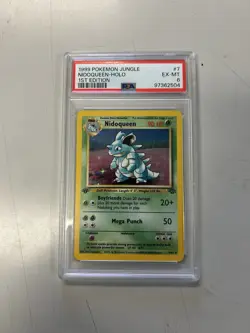 Pokemon Nidoqueen TCG Jungle Holo Card 7/64 1st Edition Holo Rare PSA 6 EX-MT - Image 2