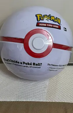 Pokemon TCG 2021 PREMIER PokeBall Tin 3 Booster Packs and Coins-C19 sealed, NEW - Image 1