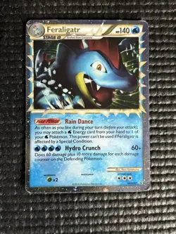 Pokemon TCG Feraligatr Prime Holo Rare Card HGSS07 - Image 1