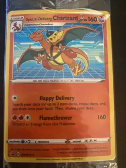 Pokemon Center Card Special Delivery Charizard Promo Factory Sealed SWSH075 - Image 1