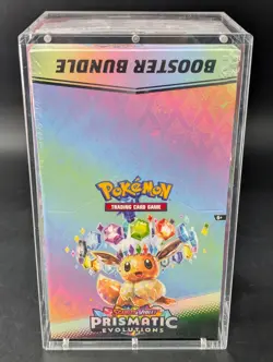 Pokemon SV8.5 Prismatic Evolutions Sealed Booster Bundle Display W/Acrylic Case - Image 1