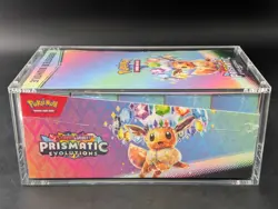 Pokemon SV8.5 Prismatic Evolutions Sealed Booster Bundle Display W/Acrylic Case - Image 4