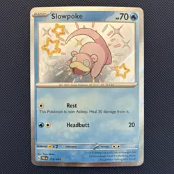 Pokemon TCG Slowpoke 116/091 Baby Shiny Holo Rare Paldean Fates M/NM - Image 1