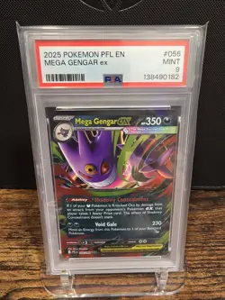 PSA 9 2025 POKEMON PFL EN-PHANTASMAL FLAMES MEGA GENGAR EX 056 - Image 1