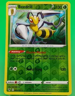 Pokemon - Beedrill - 003/185 - Reverse Holo Rare - Vivid Voltage - NM/M - Image 1