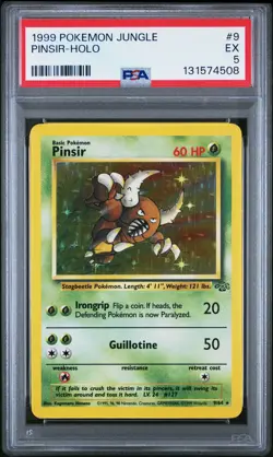 1999 POKEMON JUNGLE #9 PINSIR-HOLO PSA 5 - Image 1