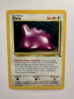 Ditto 3/62 Pokemon Fossil | Vintage Holo - NM/LP+ - Image 1