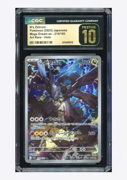 Pokemon CGC 10 PRISTINE N's Zekrom AR 2025 210/193 M2a Japanese - Image 1