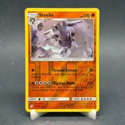 Stage 1 Steelix 104/236 Pokemon Unified Minds Reverse Holo Foil 2019 LP/EX - Image 1