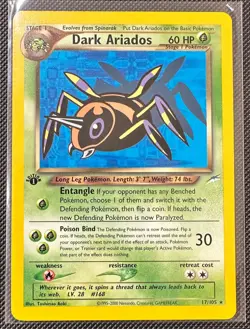 Pokemon 2002 Neo DESTINY 1st Edition DARK ARIADOS 17/105 rare NM - never played - Image 1