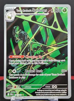 Pokemon Team Rocket's Spidops #187/182 English Destined Rivals Illustration Rare - Image 1