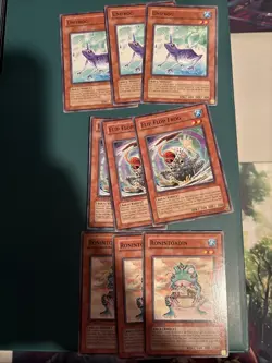 Yugioh Frog Lot Unifrog Flip Flop Frog Ronintoadin 3x Each - Image 1