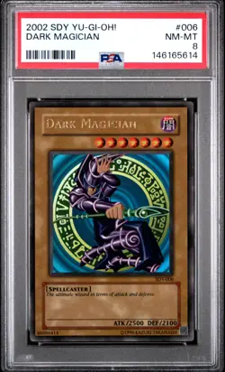 Yugioh 2002 - Dark Magician - SDY-006 Ultra Rare Holo - PSA 8 - Image 1