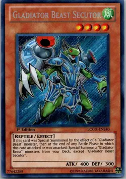 Gladiator Beast Secutor LCGX-EN240 1st Edition Secret Rare LP - Image 1