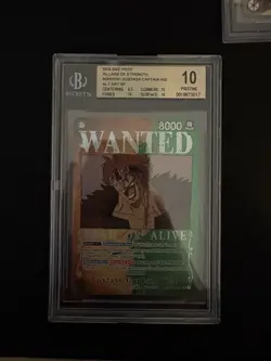 BGS 10 2023 One Piece OP03 Eustass “Captain” Kid Wanted Alternate Art - Image 1