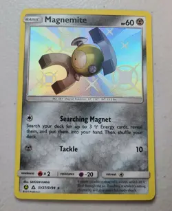 Magnemite SV27/SV94 Hidden Fates Shiny Vault Pokemon Card - NM - Image 1