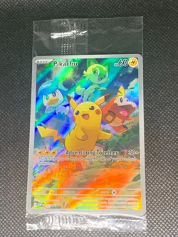 Pikachu SVP027 - S&V Base Set ETB Promo Pokemon Card - Sealed - Image 1