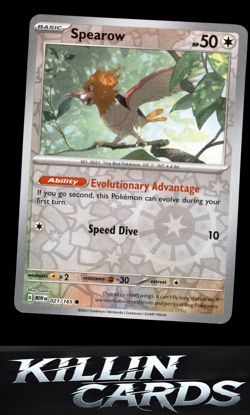 Reverse Holofoil Spearow 021/165 Pokemon Common SV: Scarlet & Violet 151 Card NM - Image 1
