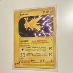 Pokemon Zapdos 44/147 Aquapolis Rare Regular 80 HP Basic Card Pokemon TCG - Image 1