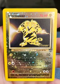 Electabuzz Reverse Holo Promo Card Best of Game Winner Stamped NM - Image 1