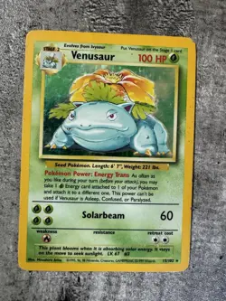 Pokemon Card TCG Venusaur Base Set Holo 15/102 - MP - Image 1